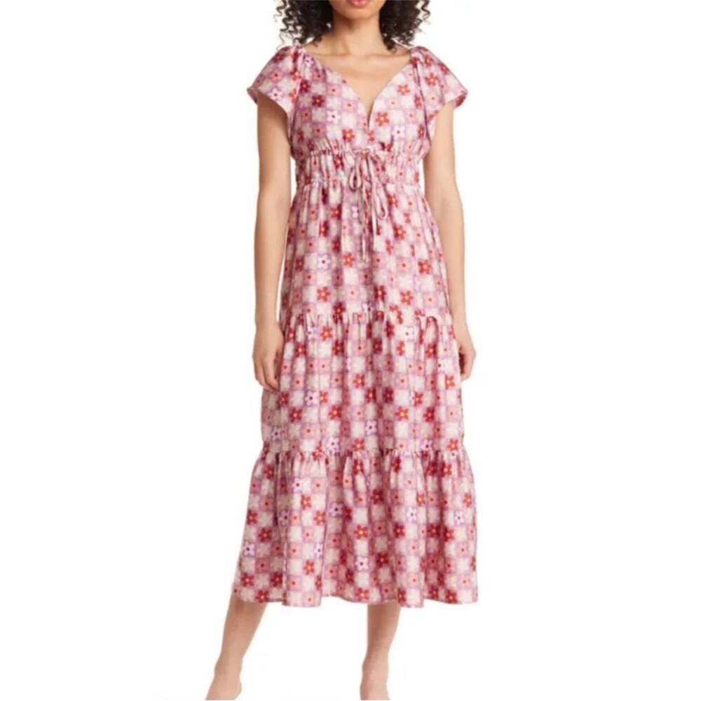 BTFL-Life Pink Floral Midi Dress